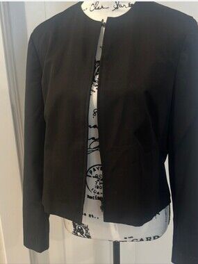 INC International Concepts Black Cropped Blazer